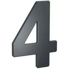BASI | Hausnummer 4 Stahl Anthrazit Haus Nummer Vier