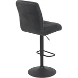 Hela Barhocker HELA "LENI", schwarz (anthrazit, schwarz), B:44cm H:102cm T:57cm, 92% Polyester;8% Polyamid, Hocker, Barhocker, Komfortsitz mit Federkorb