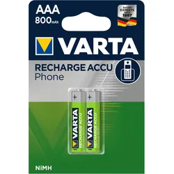 Varta Micro AAA Akku für DECT-Telefone 800mAh 2er Blister