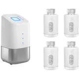 Homematic IP Smart Home Set Heizen Easy mit Heizkörperthermostaten, 4x HmIP-eTRV-3, 1x Home Control Unit