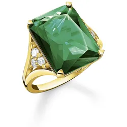 Thomas Sabo TR2339-971-6 Damenring Grüner Stein, 56/17,8