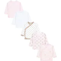 TupTam Baby Mädchen Langarm Wickelshirt Baumwolle 5er Set, Farbe: