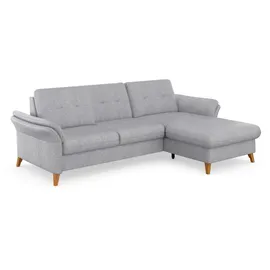 sit&more Ecksofa SIT & MORE "Göteborg", silber, B:268cm H:90cm T:176cm, Sofas, Ecksofa, Sitztiefenverstellung und Federkern, wahlweise mit Bettfunktion