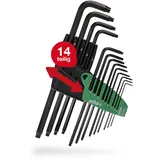 Wiha Stiftschlüssel Set mit ProStar Halter (24312) 13tlg. | Torx Winkelschlüssel Satz | Torxschlüssel T5+T6+T7+T8+T9+T10+T15+T20+T25+T27+T30+T40+T50