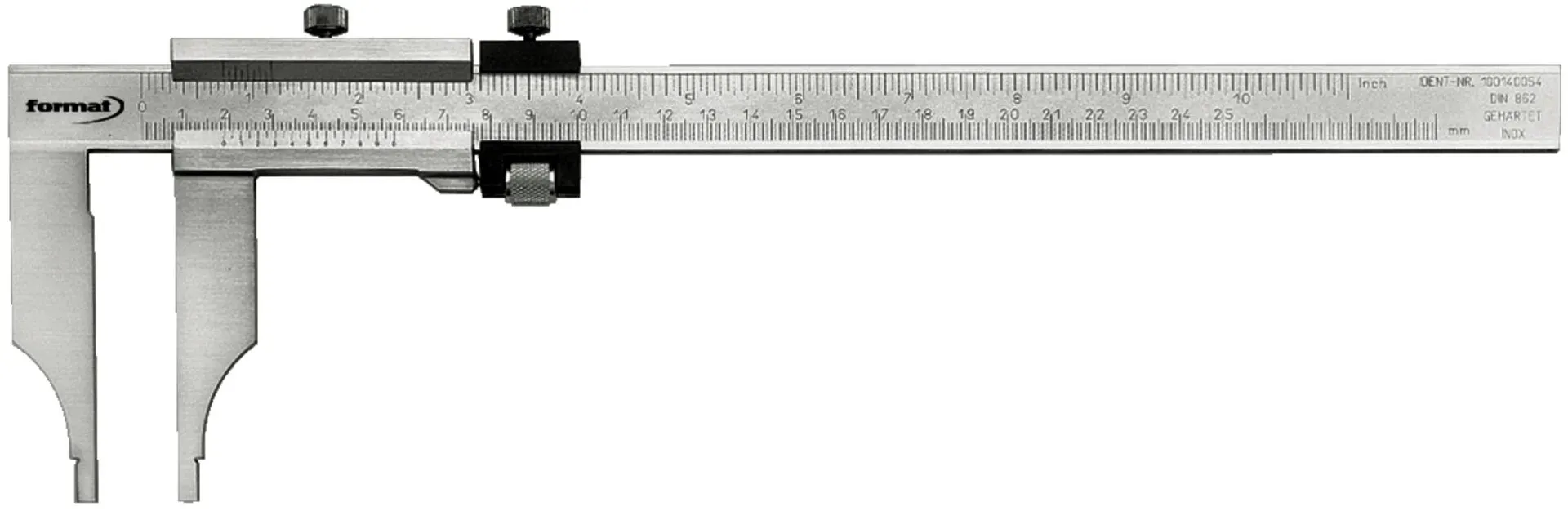 FORMAT Werkstattmessschieber ohne Spitzen mit Feineinst.1/20 300x 90mm