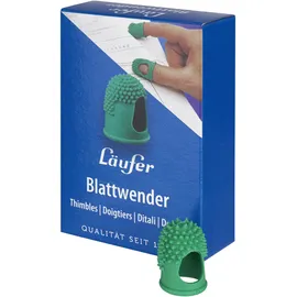 Läufer Blattwender Größe 1, Ø 12 mm, grün, Latex-frei, mit feinen Gumminoppen, Schachtel mit 10 Stück