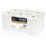 ReinigungsBerater R Ellis Comfort 130/2 auto weiß 21 cm x 130 m Handtuchrollen 6 Rollen/Paket, 100% Zellstoff, 2-lagig verleimt