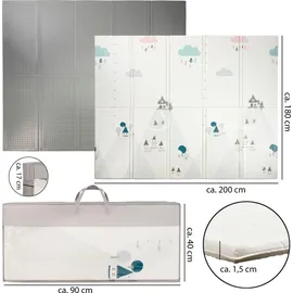 Onvaya ONVAYA® Laufgitter mit faltbarer Spielmatte und Insektenschutznetz | Laufstall für Babys 120 x 160 cm | Schutzgitter für Kinder | Rechteckiges K...
