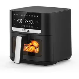 OKYUK Heißluftfritteuse 6L Airfryer XL schwarz