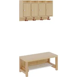 Komplettgarderobe mit Ablagen und Türen