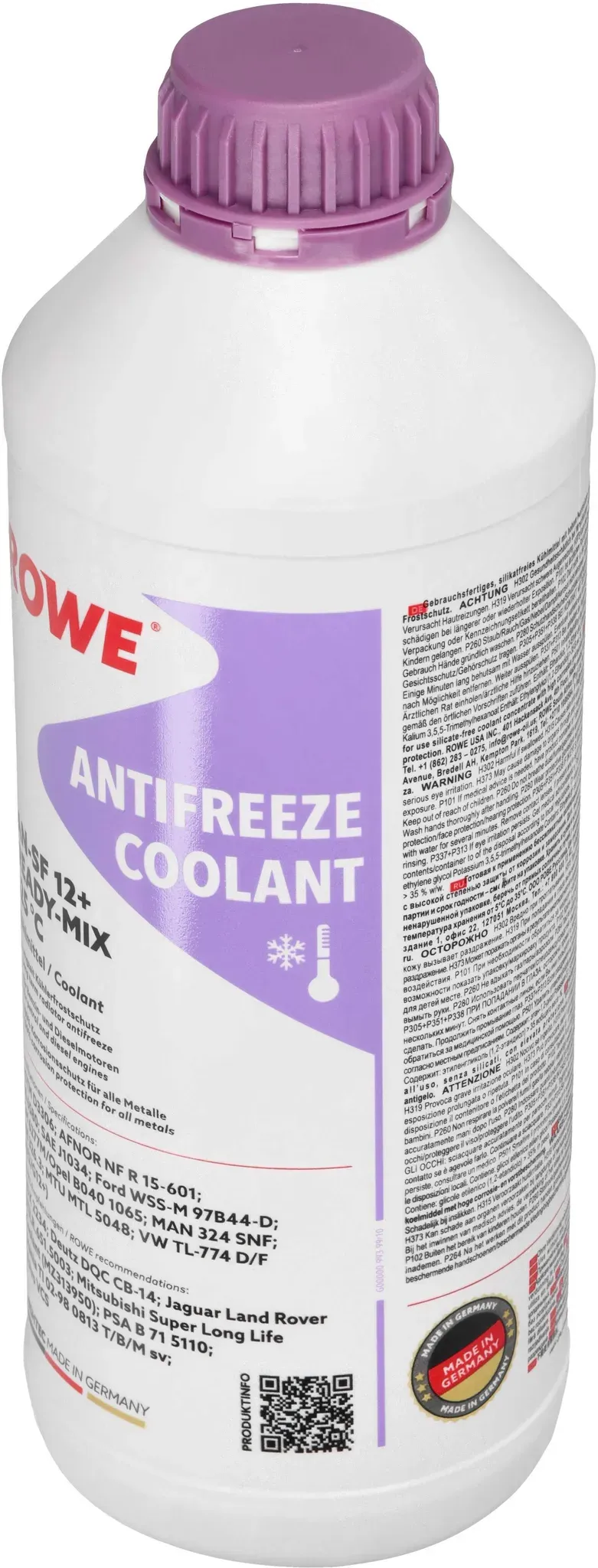 ROWE Frostschutz HIGHTEC ANTIFREEZE COOLANT AN-SF 12+ RM -25°C [1,5 L] 21048001599 1.5l