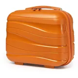 KONO Kosmetikkoffer Hartschale Klein Beautycase Damen Handgepäck, Polypropylen, 35.5x29.5x18.5cm (Orange)