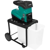 VONROC Gartenhäcksler – – Leiser Induktionsmotor – 2800W – für Äste bis zu Ø45mm – Leise Robust Häcksler Garten - Walzenhäcksler