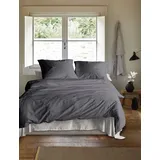 IRISETTE Bettwäsche Lotus 135 x 200 cm Lyocell Grau