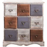 Mobili Rebecca Rebecca 63 x 60 x 23 cm Weiß / Braun / Grau / Mehrfarbig