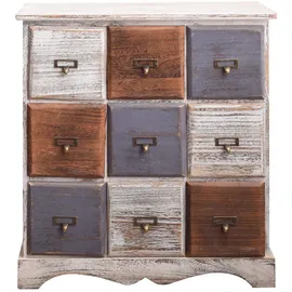 Mobili Rebecca Rebecca 63 x 60 x 23 cm Weiß / Braun / Grau / Mehrfarbig