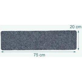 Relaxdays Stufenmatten 16er Set, 75x20 Grau,