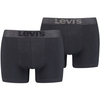 Levis Levis, Herren, Unterhosen, 2erPack BoxerBrief Organic Cotton, Schwarz, S 2er Pack)