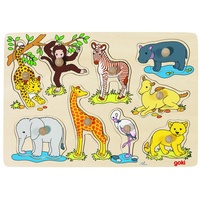 GoKi 57829 - Steckpuzzle afrikanische Tierkinder