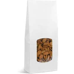 Lebensmitteltasche SOS mit Fenster glattes weißes Kraftpapier 850 ml pro 800 - Gimex
