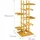 Relaxdays Blumentreppe mit 6 Etagen 152,5 x 80 x 73 cm Natur