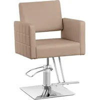 Physa Friseurstuhl mit Fußstütze höhenverstellbar Barber-Stuhl 150 kg Ribbleton beige