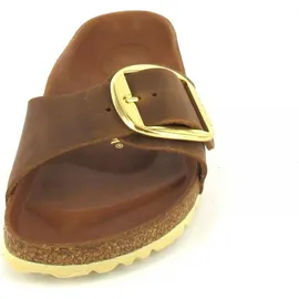 Birkenstock Madrid Big Buckle Nubukleder geölt schmal cognac 40