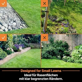 LAWNMASTER OcuMow®16 Mähroboter kabellos für Rasenflächen bis zu 200 ©O Hindernisvermeidung Geräuscharmer Mähroboter ohne Begrenzungskabel VBRM16 Plus