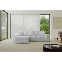 altdecor Ecksofa Cord 2-Sitzer Grau
