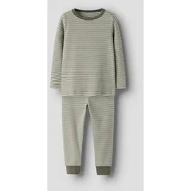 NAME IT NMNNIGHTSET STRIPE RIB NOOS Schlafanzug Grün 122/128