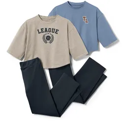 Tchibo - 2 Jersey-Pyjamas - Gr. 170/176 - dunkelblau