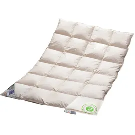 VitaSchlaf Vitaschlaf® BIO-LUXE-KBA - W6 - EXTRA WARM 100% GÄNSE Organic Daunendecke Deutsche Qualität 155x220cm Germany Downpass Step - Naturbelassen