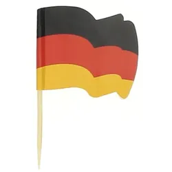 MONOUSO - Flaggenpicker "Deutschland" 6,5cm (144 Stück)