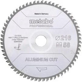 Metabo Kreissägeblatt Aluminium Cut 216 x 30 mm 58 Zähne 1 St.