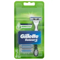 Gillette Sensor3 Sensitive Rasierer + 6 Ersatzklingen für Manner