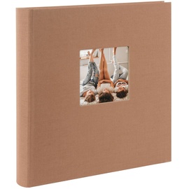 Goldbuch Fotoalbum Bella Vista 30x31 cm, 60 weiße Seiten mit Pergamin-Trennblättern, Scrapbook, Fotobuch aus Leinen, Haselnuss