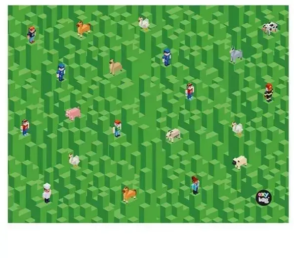 Playworld: Malunterlage mit Minecraft-Motiv – 65 x 50 cm