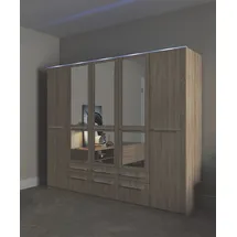 Priess Wäscheschrank Barcelona 230 x 193 x 54 cm Braun/Beige