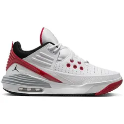 NIKE Herren Basketballschuhe JORDAN MAX AURA 5, WHITE/BLACK-VARSITY RED-WOLF GREY, 45