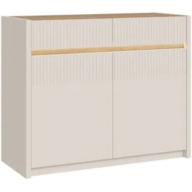 Forte Oak Squere Sideboard 105,3 x 85,9 x 41,5 cm Mauvella Eiche/Sand