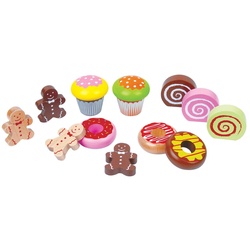 Lelin Lernspielzeug 40057 Holzspielzeug Muffins/Kuchen/Keks-Set