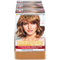 L'Oreal Excellence mittelblond Stück, 3er Pack