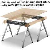 STAHLWERK Sägebock 2er Set 500 kg Universal Arbeitsbock Klappbock Gerüstbock
