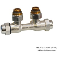 OVENTROP Multiflex Verschraubung 1015875 Messing vernickelt, G 1/2 AGxG