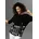 SELECTED ANISTON SELECTED Damen Gr 50 schwarz-weiß weiß Single Jersey Obermaterial 95 Viskose 5 Elasthan bedruckt oversize hüftbedeckend Rundhals Shirts Topseller