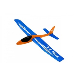 Jamara Spielzeug-Flugzeug Pilo XL, Schaumwurfgleiter EPP Wurfflugzeug Wurfgleiter Flieger Drachen blau orange blau