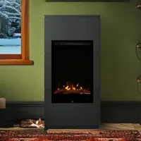 Noble Flame LUND [moderner Stand-Elektrokamin]: Schwarz-grau