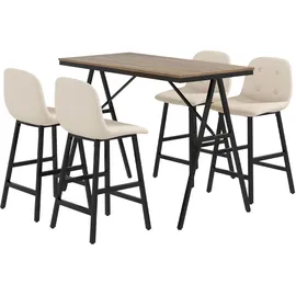 Homcom Bartisch 120 x 60 x 91 cm Beige
