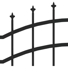 vidaXL Zaun-Set 2040 x 115 cm Schwarz/Stahl