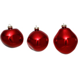 Leonique Weihnachtsbaumkugel »Birdelle glänzend, Weihnachtsdeko, Christbaumschmuck, Christbaumkugeln«, (Set, 6 St.), rot